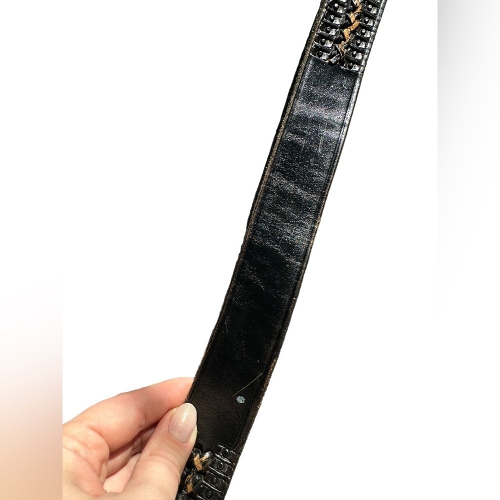 Vtg Mens Belt Sz 40 Braided Leather Brown Distressed Made In Mexico Handtooled‍‍ - Picture 8 of 13